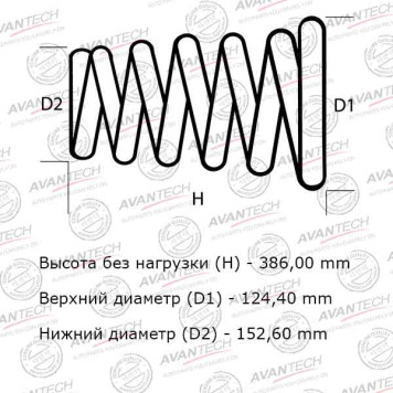 Комплект усиленных пружин подвески AVANTECH HS0113F