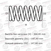 Комплект усиленных пружин подвески AVANTECH HS0132R
