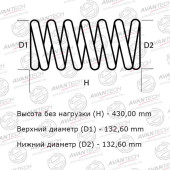 Комплект усиленных пружин подвески AVANTECH HS0801R