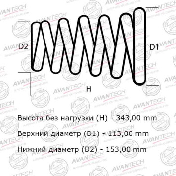 Комплект усиленных пружин подвески AVANTECH HS4115R