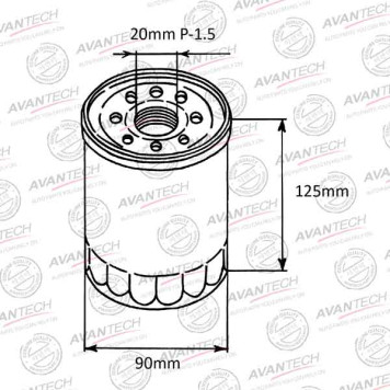 Фильтр масляный AVANTECH OF0407-1