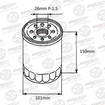 Фильтр масляный AVANTECH OF0505-1
