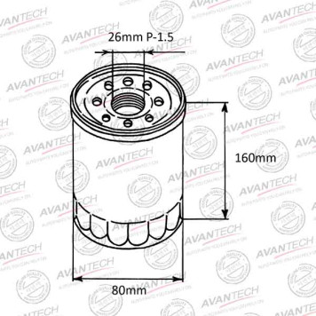 Фильтр масляный AVANTECH OF0801-1