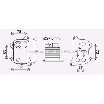 Радиатор масляный, моторное масло <b>AVA QUALITY COOLING AI3420</b>