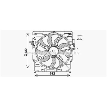 Вентилятор радиатора <b>AVA QUALITY COOLING BW7565</b>