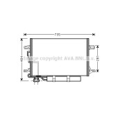 Радиатор кондиционера MERCEDES-BENZ: E-CLASS (W211) 3.5 4-matic/E 200 CDI (211.004)/E 200 CDI (211.007)/E 200 CGI/E 200 Kompressor (211.041)/E 200 Kompressor (211.042) <b>AVA QUALITY COOLING MSA5307D</b>