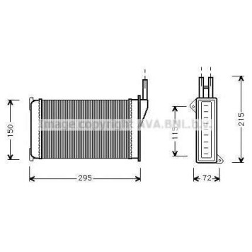 Радиатор отопления салона AVA QUALITY COOLING FD6098-1