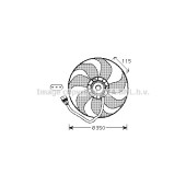Вентилятор радиатора <b>AVA QUALITY COOLING VN7521</b>
