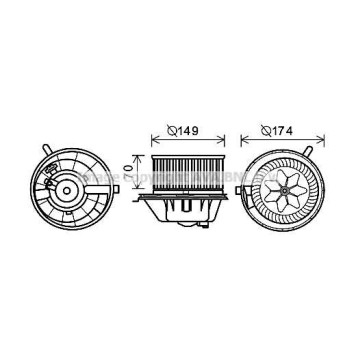 Моторчик отопителя <b>AVA QUALITY COOLING VN8342</b>