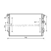 Радиатор, охлаждение двигателя <b>AVA QUALITY COOLING VNA2324</b>