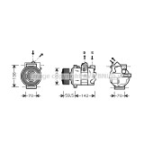 Компрессор системы кондиционирования <b>AVA QUALITY COOLING VNAK220</b>