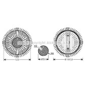 Вискомуфта привода вентилятора AUDI A4 95- A6 97- <b>AVA QUALITY COOLING VNC273</b>