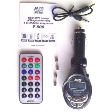 FM-модулятор с дисплеем и пультом AVS F-508S (A78578S)-1