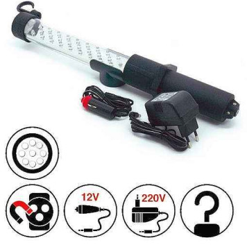 Светильник переносной CD301D 26+17LED 220/12В (от АКБ)