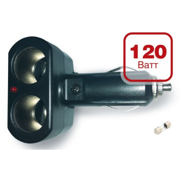 Разветвитель прикуривателя 2 гнезда AVS CS202 (двойник)