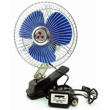Вентилятор салона 15см (6") 12V на прищепке (2 режима, регулируемый угол) AVS Comfort 9041