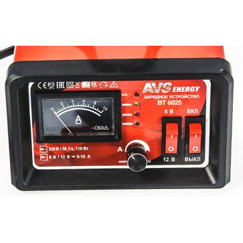 Зарядное устройство  для АКБ AVS BT-6025 до 10А, автомат + ручная регулировка, подходит для GEL, A-1