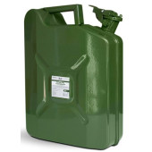 Канистра 10л топливная металлическая вертикальная с крышкой рычажного типа AVS VJM-10