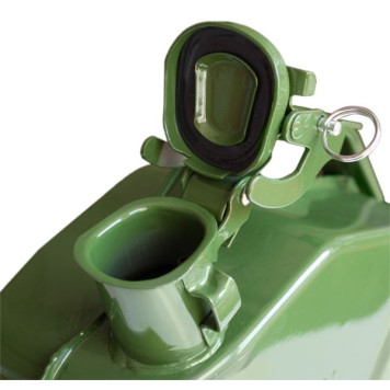 Канистра 10л топливная металлическая вертикальная с крышкой рычажного типа AVS VJM-10-2