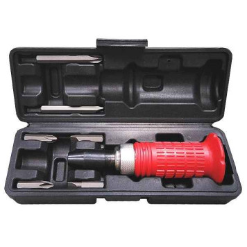 Отвертка ударная с обрезиненной рукоятью + 6 бит (35мм: SL7, SL8, PH2, 70мм: SL8, PH3) AVS OU6P-2