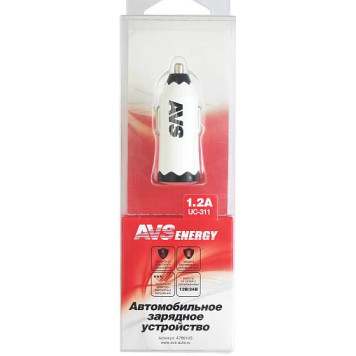 Зарядное устройство от прикуривателя AVS UC-311 (1 USB-разъем, 1,2A)-2