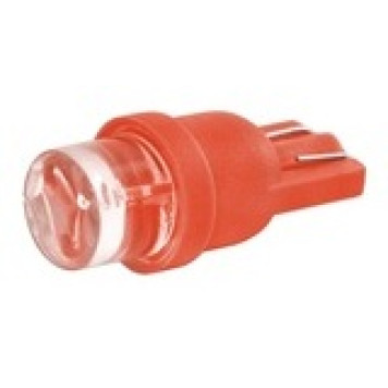 Лампа (LS01) светодиодная Т10 (W2,1-9,5d) красная 12V без цоколя А12-5