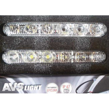 Дневные ходовые огни (DRL) AVS DL-6B (6W, 6 светодиодов х 2шт)-1