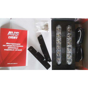 Дневные ходовые огни (DRL) AVS DL-6B (6W, 6 светодиодов х 2шт)-3