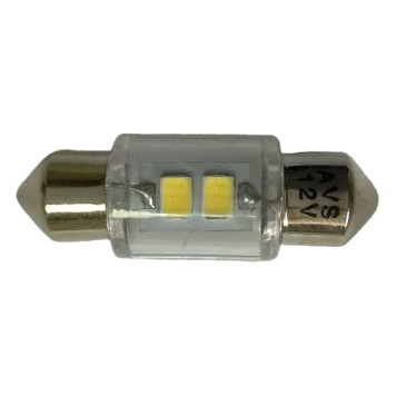 Лампа (LS64) светодиодная SV026 T11x31 (SV8,5-8) 2 SMD3528 белая, 12V