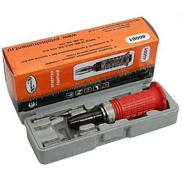 Отвертка ударная с обрезиненной рукоятью с набором из 6 бит в кейсе Автодело 40001-1