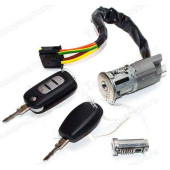 Цилиндр выключателей замков дверей с выключателем зажигания (с ПДУ, комплект поставки, 2 личинки) <b>АВТОВАЗ 8450101024</b>