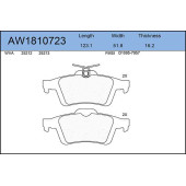 Колодки тормозные задние FORD C-Max 2010>, Focus 2011> <b>AYWIPARTS AW1810723</b>
