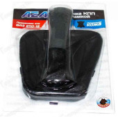 Ручка рычага КПП ВАЗ 2110 с чехлом и рамкой (натуральная кожа) серый <b>AZARD КПП00065</b>