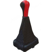 Ручка рычага КПП ВАЗ 2113-2115 с чехлом и рамкой (натуральная кожа) красный <b>AZARD КПП00072</b>