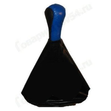 Ручка рычага КПП ВАЗ 2113-2115 с чехлом и рамкой (натуральная кожа) синий <b>AZARD КПП00074</b>