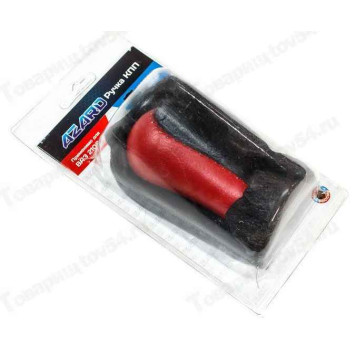 Ручка рычага КПП ВАЗ 2108-21099 с чехлом и рамкой (натуральная кожа) красный <b>AZARD КПП00090</b>