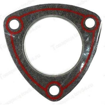 Прокладка приемной трубы ВАЗ 2110, 1118, 2170 дв.1,6 треугольная (герметик) <b>БЦМ 2110-1203021</b>