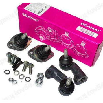 Комплект опор шаровых и рулевых наконечников ВАЗ 2110 (2 опоры +2 наконечника + крепеж) <b>БЕЛМАГ BM.1138</b> (2108-2904192-01 + 2110-3414056 + 2110-3414057)