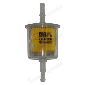 Фильтр топливный ВАЗ 2101-2108 без отстойника (6-8мм) <b>BIG FILTER GB-206</b>