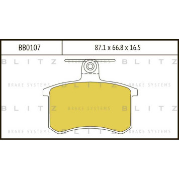 Колодки тормозные дисковые <b>BLITZ BB0107</b>