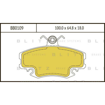 Колодки тормозные дисковые <b>BLITZ BB0109</b>