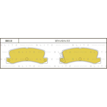 Колодки тормозные дисковые <b>BLITZ BB0118</b>