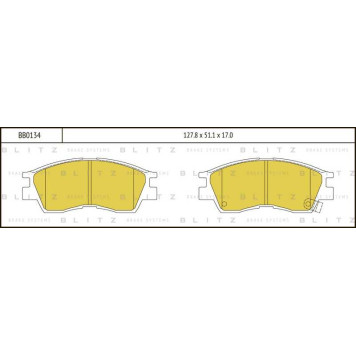 Колодки тормозные дисковые <b>BLITZ BB0134</b>