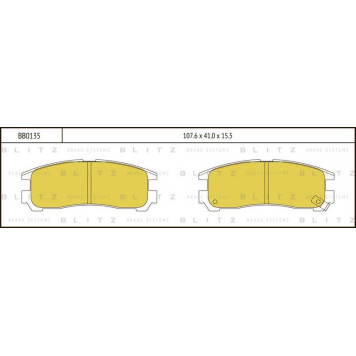 Колодки тормозные дисковые <b>BLITZ BB0135</b>