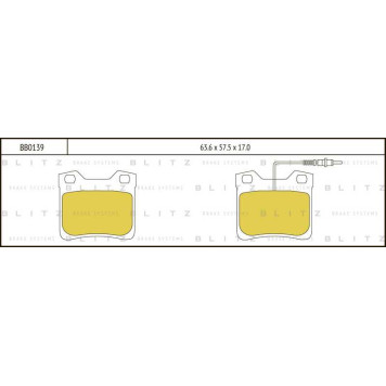 Колодки тормозные дисковые <b>BLITZ BB0139</b>