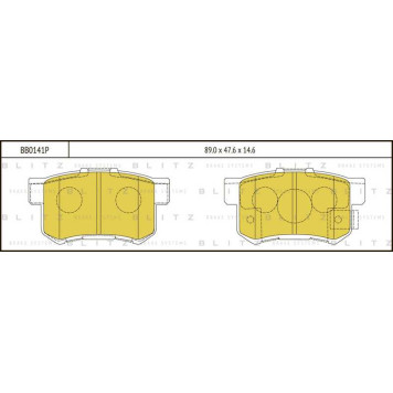 Колодки тормозные дисковые <b>BLITZ BB0141P</b>
