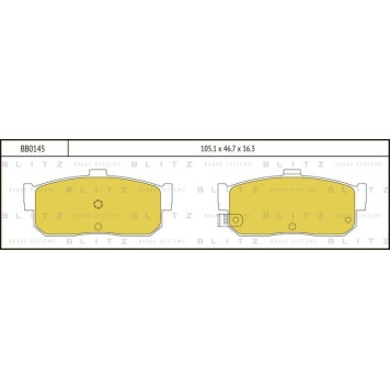 Колодки тормозные дисковые <b>BLITZ BB0145</b>