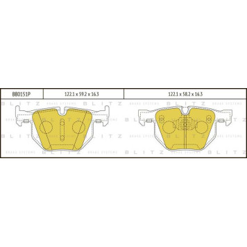 Колодки тормозные дисковые <b>BLITZ BB0151P</b>