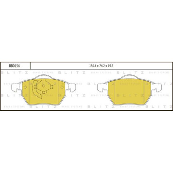 Колодки тормозные дисковые <b>BLITZ BB0156</b>