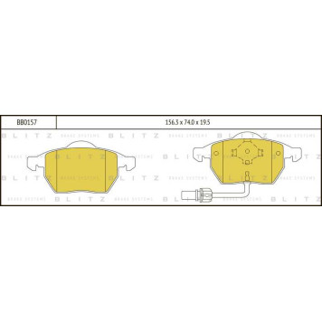 Колодки тормозные дисковые <b>BLITZ BB0157</b>
